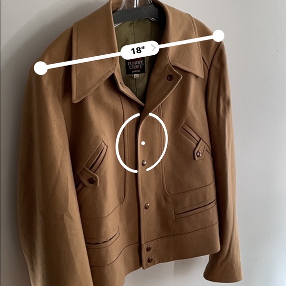 VINTAGE 70’s European Craft Tan Coat - Picture 10 of 10